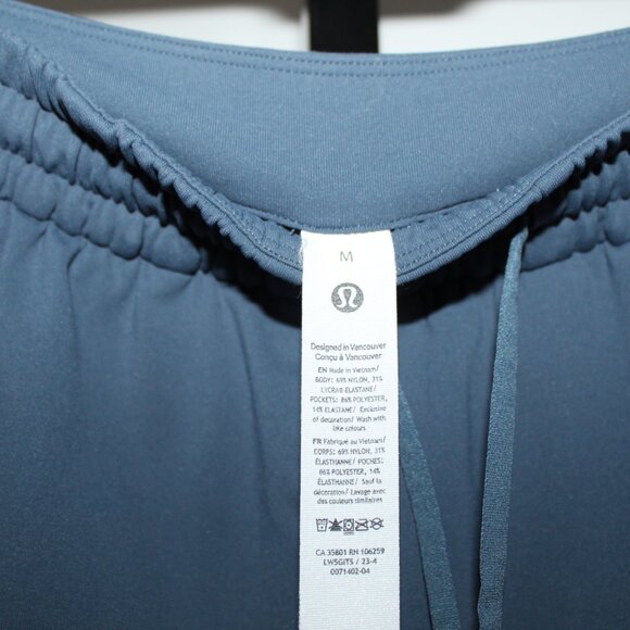 NWOT Lululemon Drawstring Straight Leg Pull On Pants Blue - Picture 4 of 4